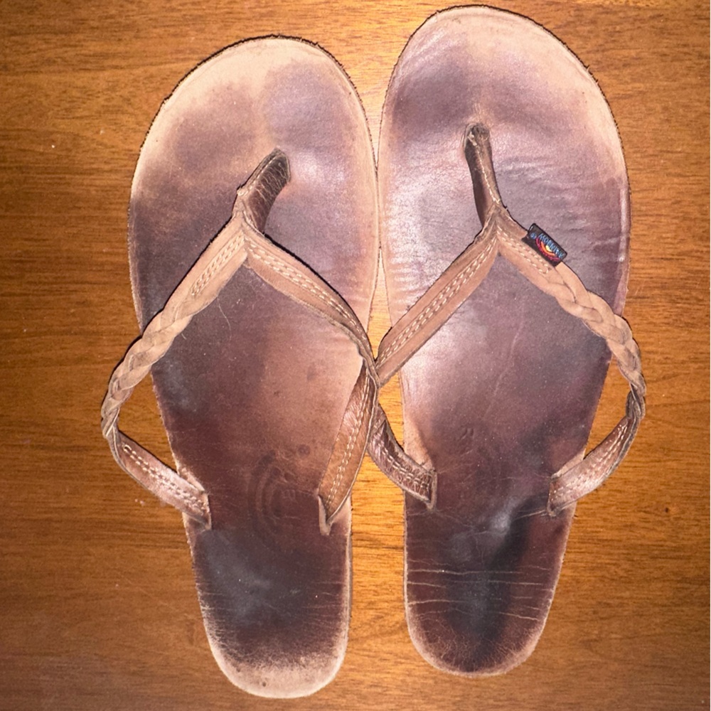 Women’s XL Rainbow Braided Sandals
